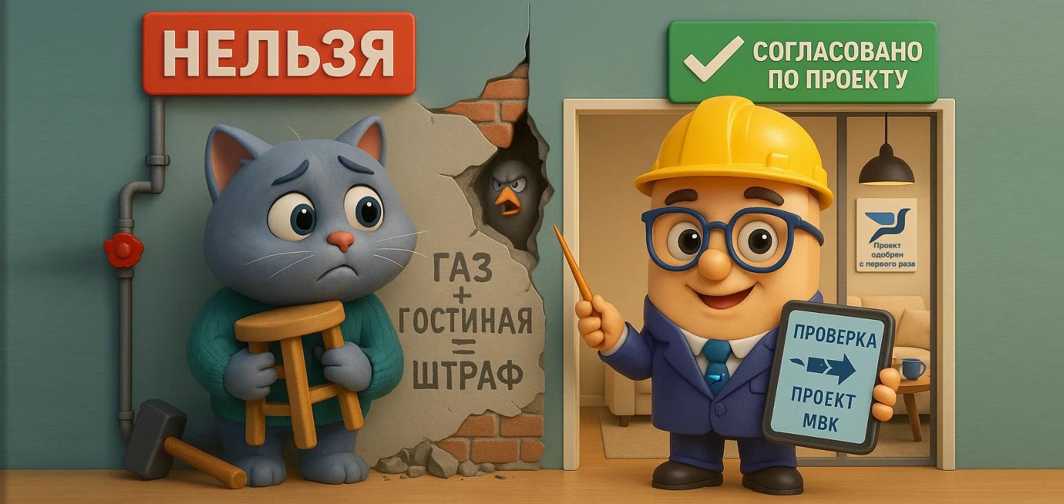 Согласование перепланировки квартиры с газом в СПб