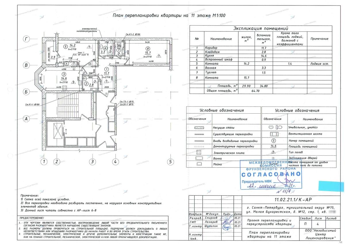 Проём в несущей и расширение санузла: ул. Тельмана, 48, к.4 (Невский район, Санкт-Петербург)