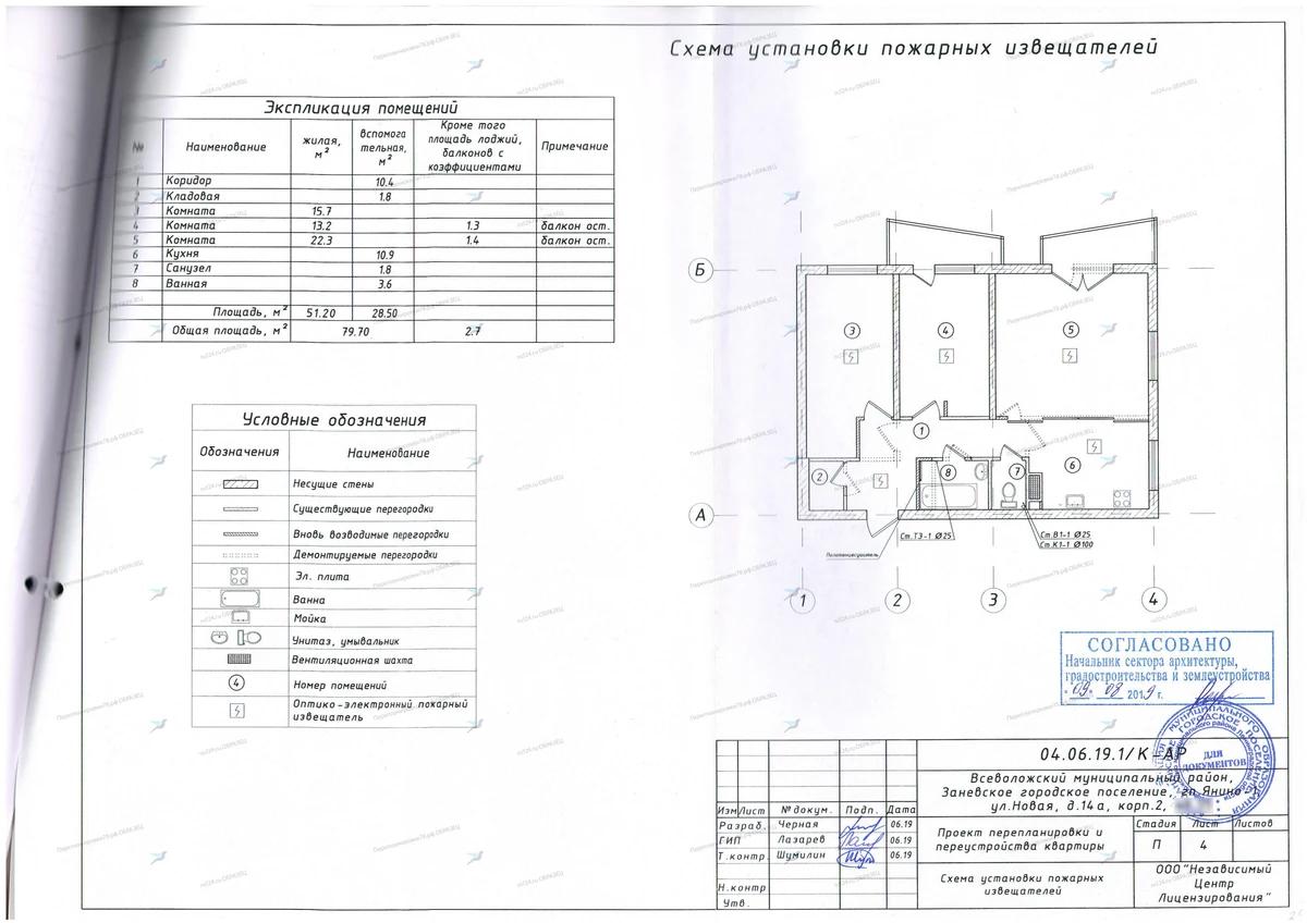 Перепланировка с новым санузлом и мокрыми точками в доме 1856 года: 4-я линия В.О., 47, лит. А (Василеостровский район СПб)