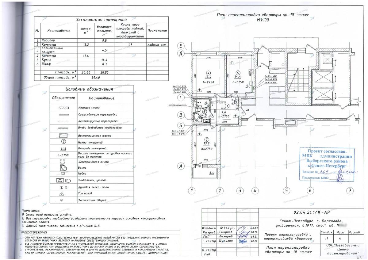Перепланировка в доме 1875 года с демонтажом перегородки и новой сантехникой: ул. Союза Печатников, 13–15 (Адмиралтейский район СПб)