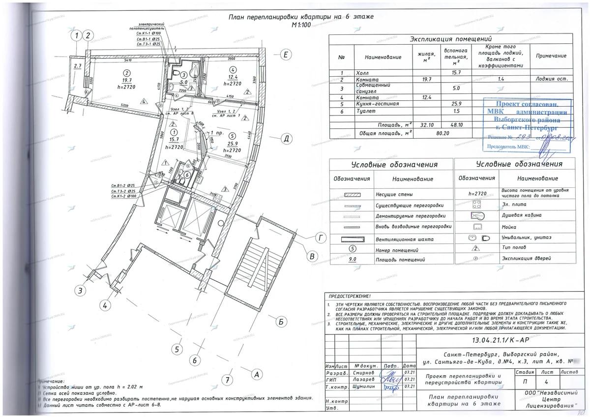 Перепланировка с кладовой и встроенным шкафом: ул. Фёдора Абрамова, 16, корп. 1 (пос. Парголово, Выборгский район СПб)